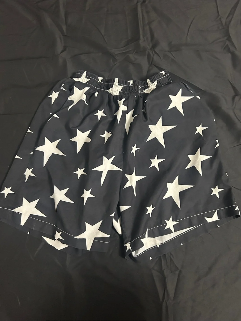 Women's Black Star-Print Shorts